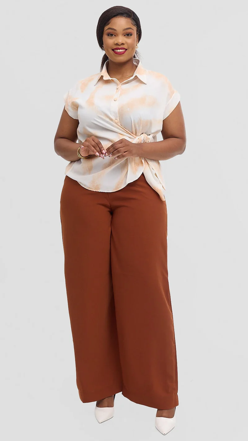 Inroses Sienna Knot Two Piece Set - Brown / White