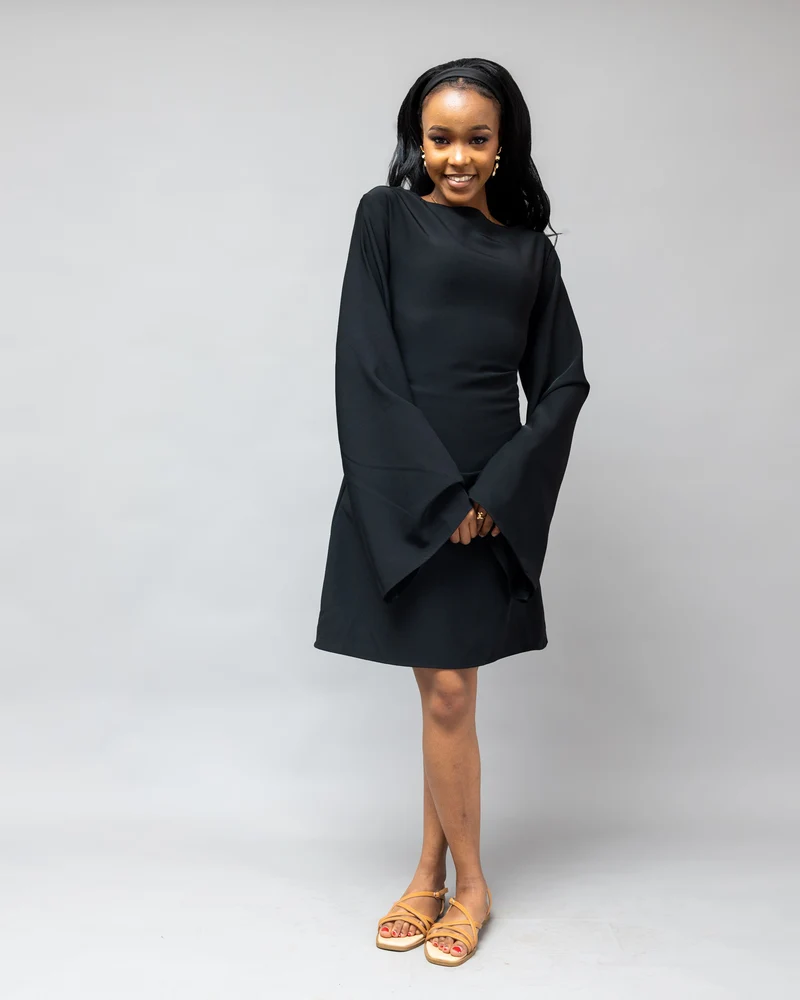 Afriwia Zawadi Shift Dress - Black