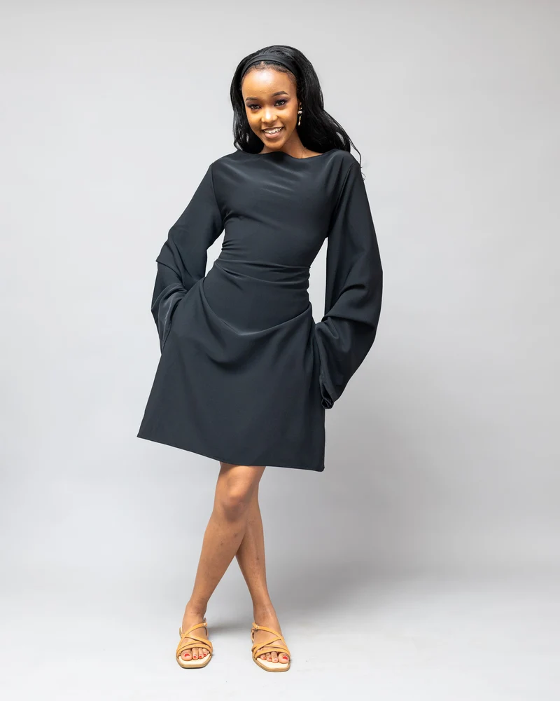 Afriwia Zawadi Shift Dress - Black