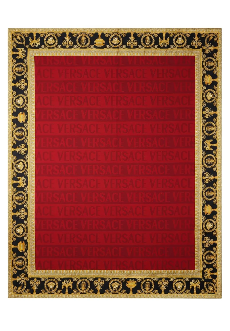 Versace Decke Wohndecke I Love Baroque schwarz Rot