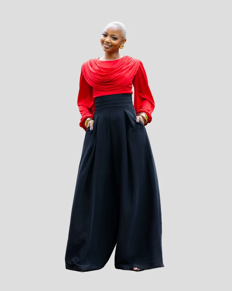 African Yuva Firelight Top - Red