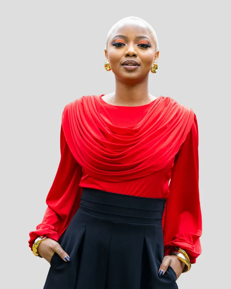 African Yuva Firelight Top - Red