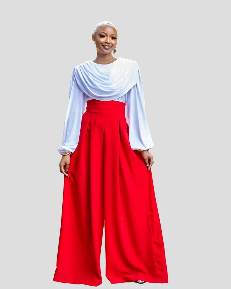 African Yuva Firelight Top - White
