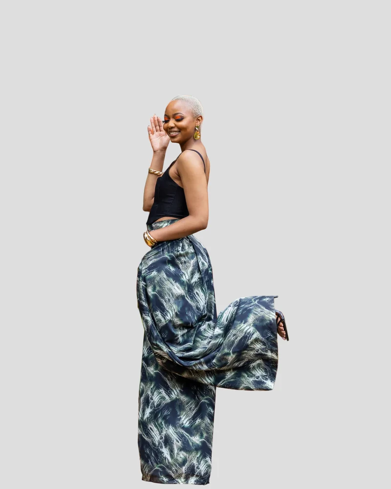 African Yuva Comfort Palazzo Pants - Green