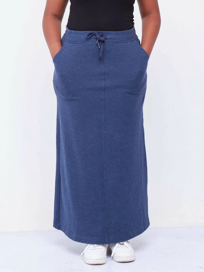 Hessed Maxi Long Skirt - Blue