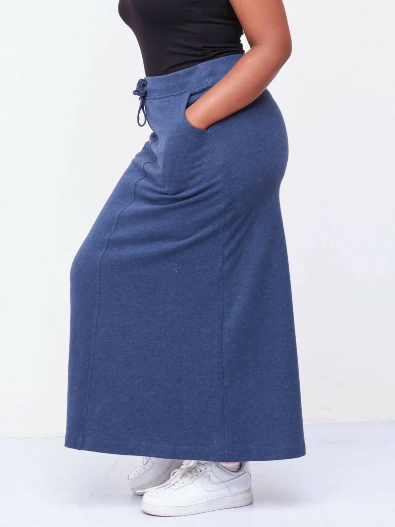 Hessed Maxi Long Skirt - Blue