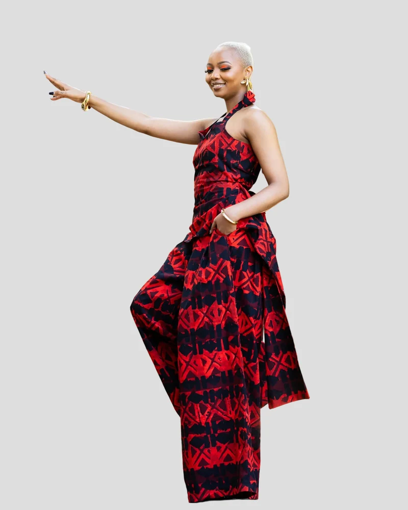 African Yuva Mocha Set - Red Print