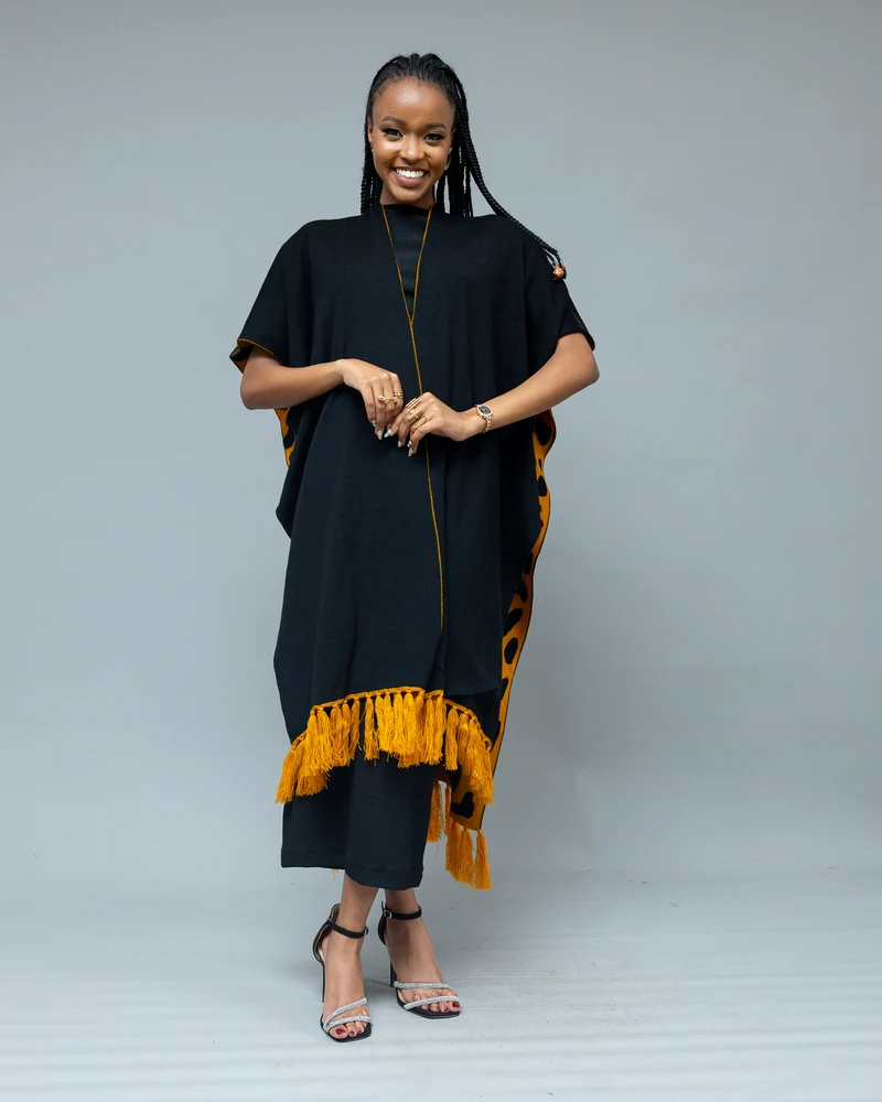 Afriwia Snug Reversible Shawl - Mustard