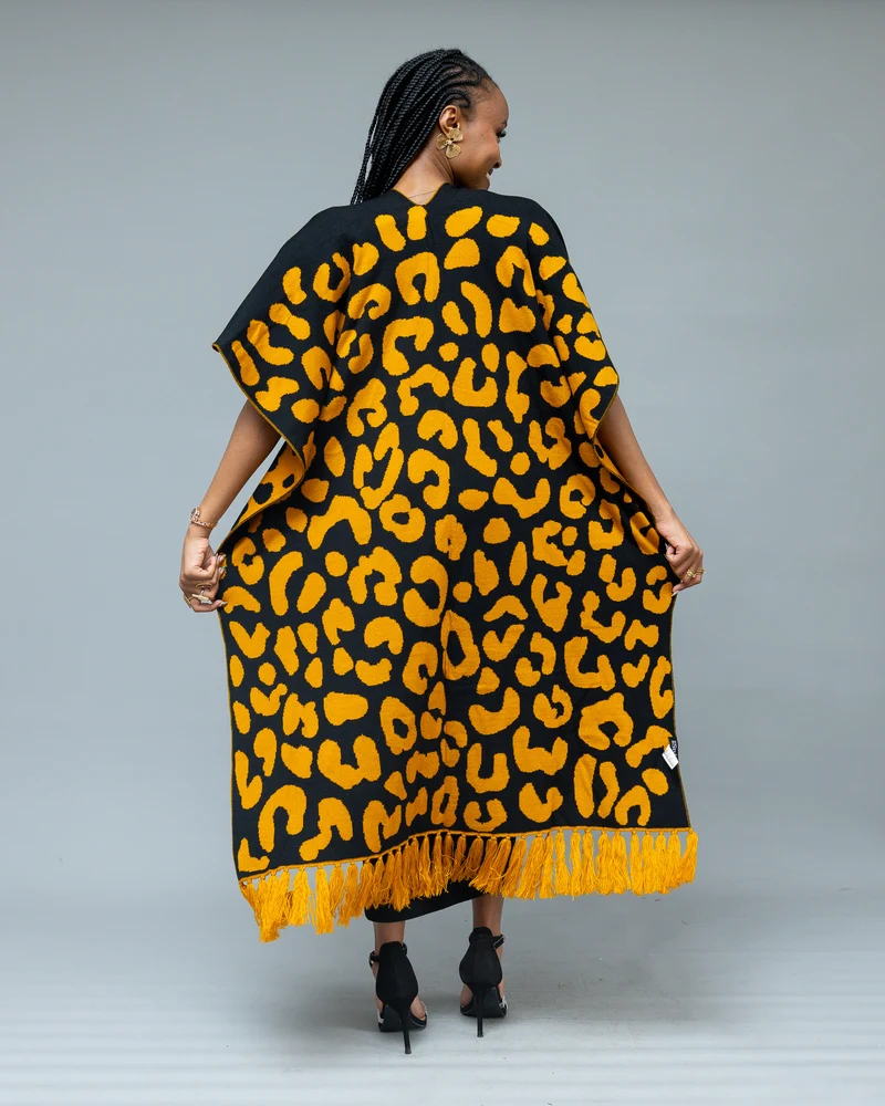 Afriwia Snug Reversible Shawl - Mustard