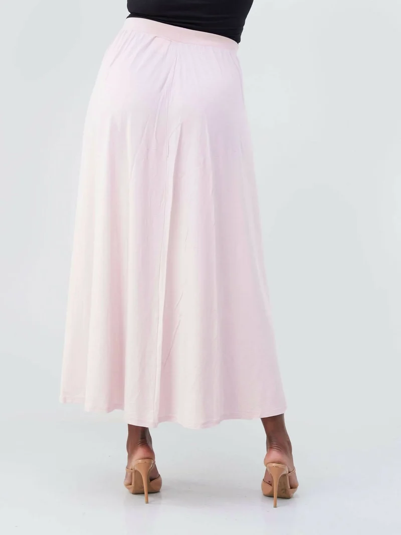 Hessed Maxi Wide Skirt - Pink