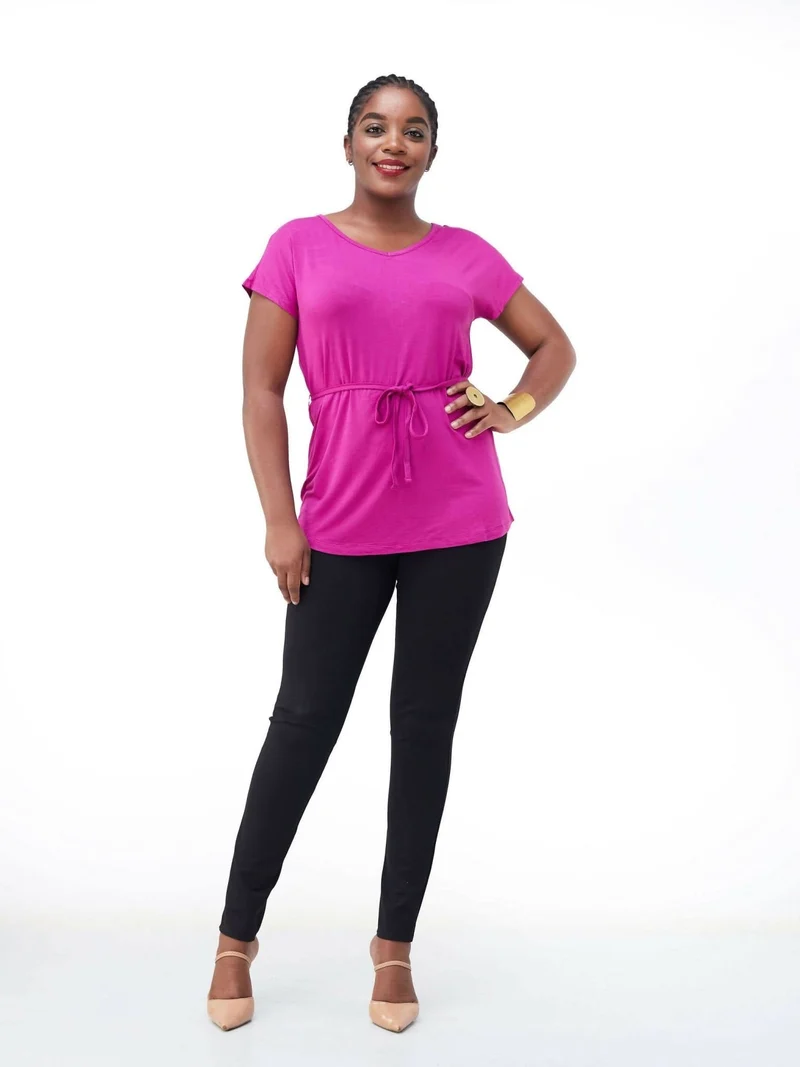 Hessed Short Sleeved Top - Purple