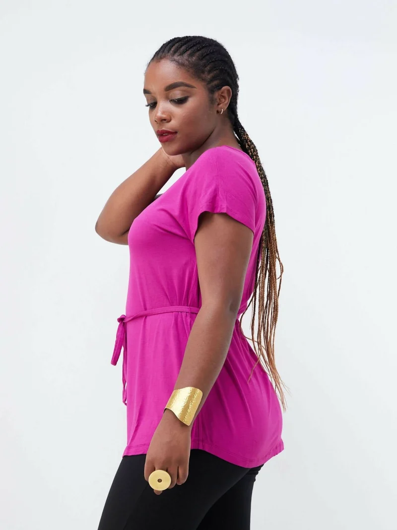 Hessed Short Sleeved Top - Purple
