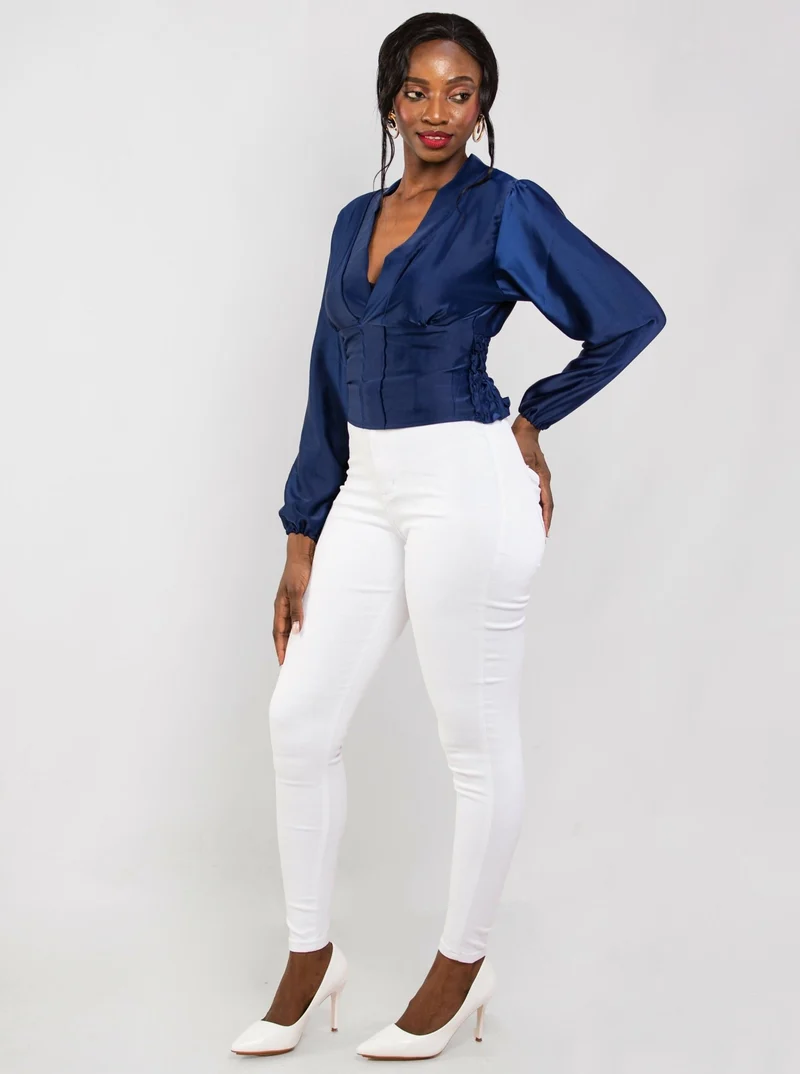 Da'joy Fashions Rochelle Top - Navy Blue
