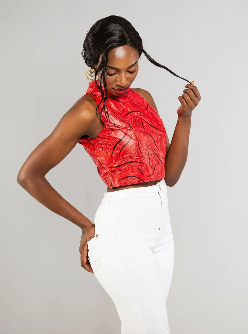 Da'joy Fashions Paltz Top - Red