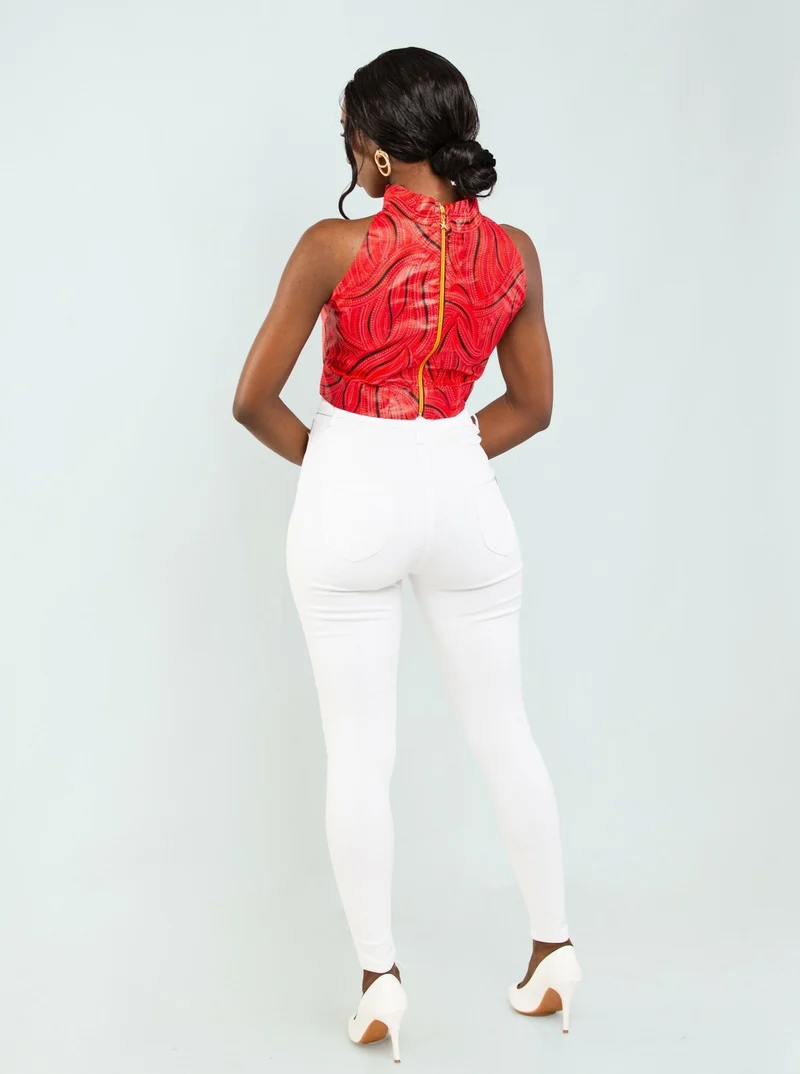 Da'joy Fashions Paltz Top - Red