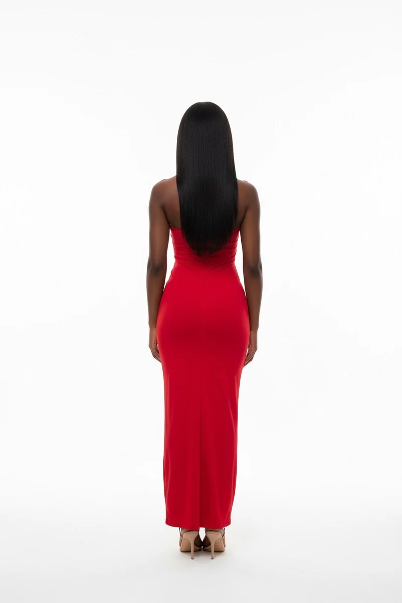 Stylish Sisters Bodycon Maxi Dress - Red