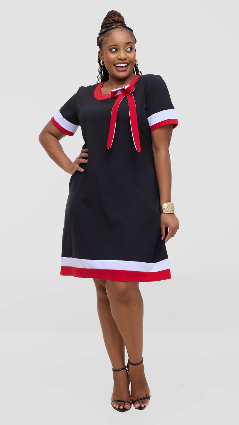 Jolly Fancy Wear Tatu Shift Dress - Black