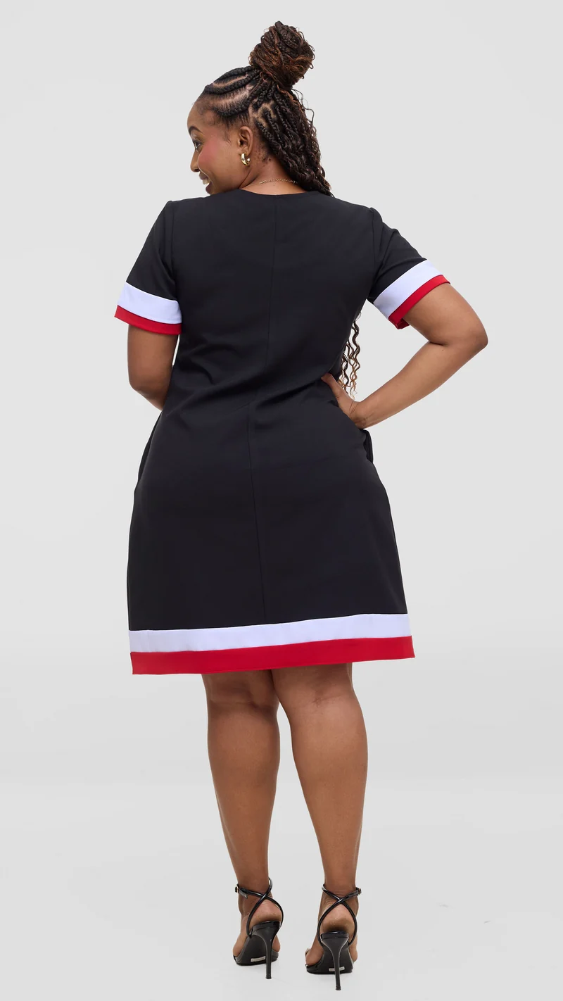 Jolly Fancy Wear Tatu Shift Dress - Black