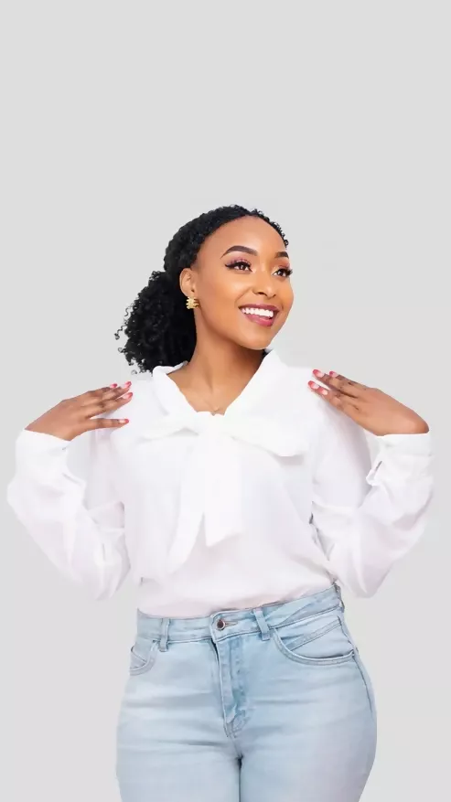The Fashion Frenzy Relaxed Blouse Top - White