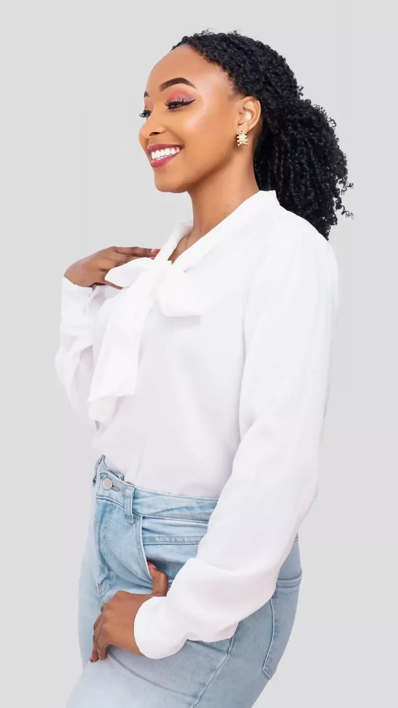 The Fashion Frenzy Relaxed Blouse Top - White