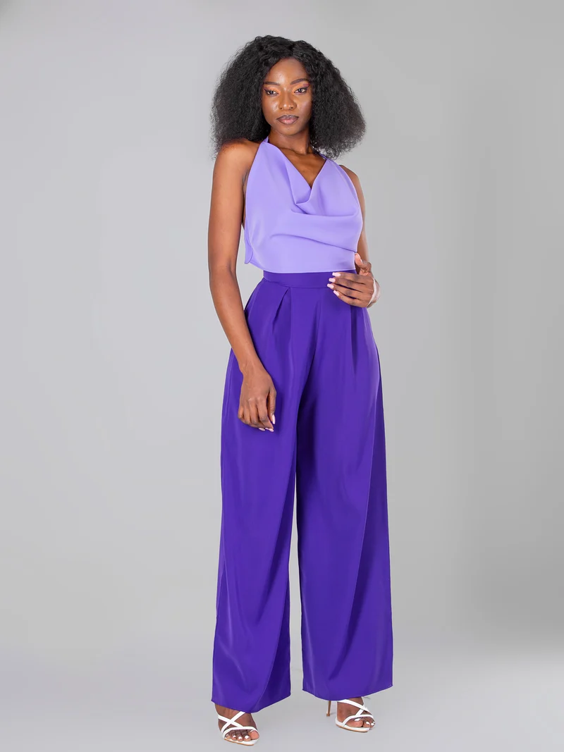 Da'Joy Fashions Rockalith Pant Set - Purple