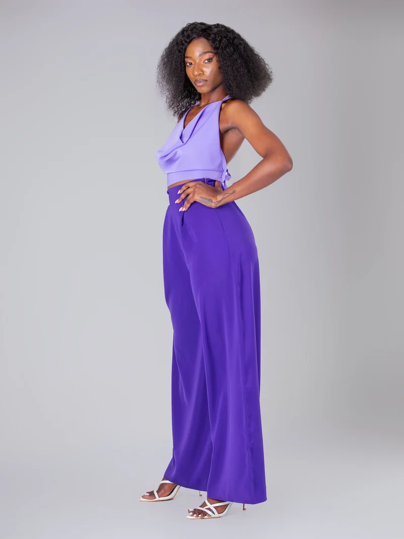 Da'Joy Fashions Rockalith Pant Set - Purple