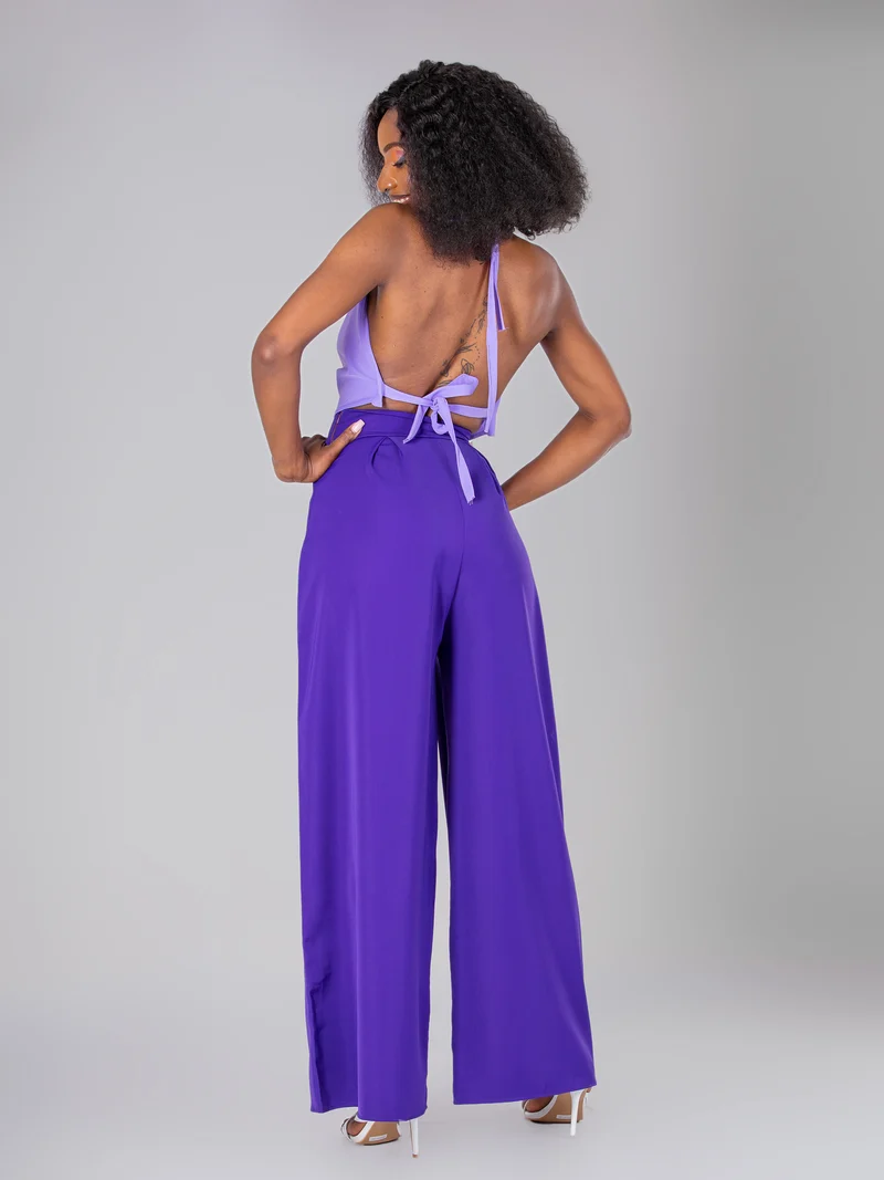 Da'Joy Fashions Rockalith Pant Set - Purple
