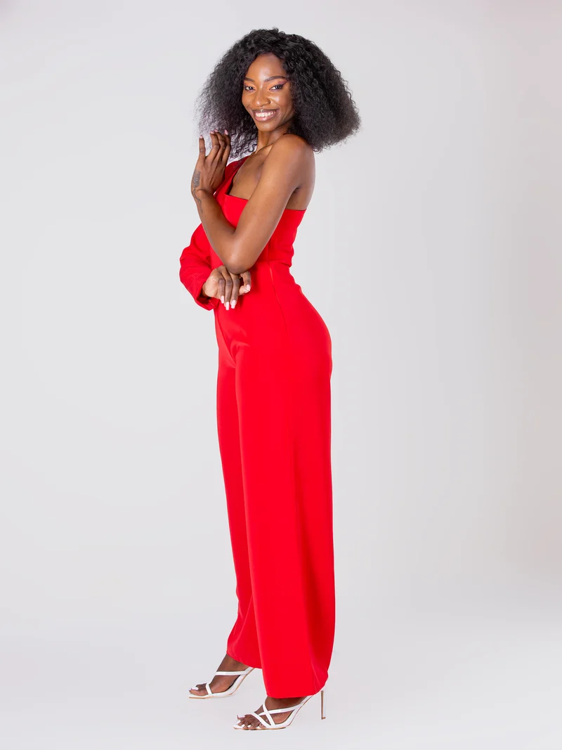 Da'Joy Fashions Izar Jumpsuit - Red