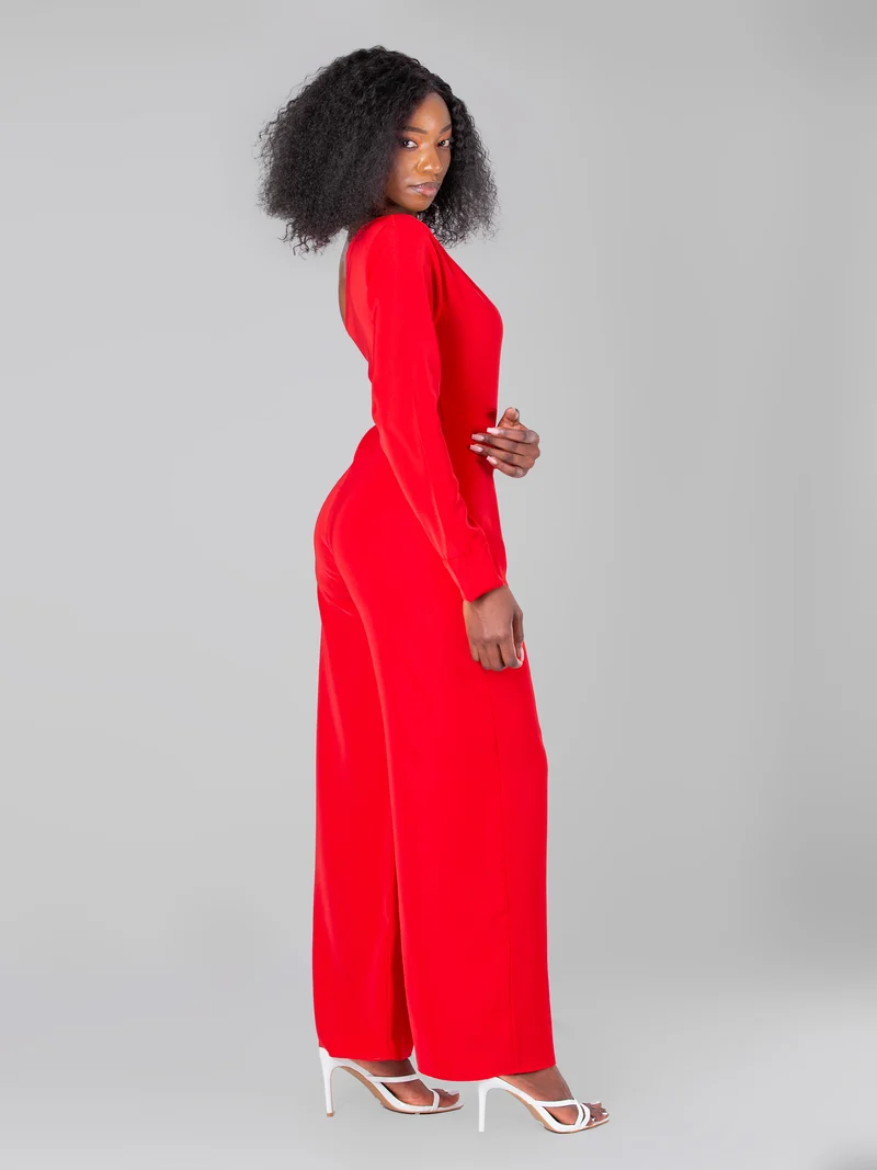 Da'Joy Fashions Izar Jumpsuit - Red