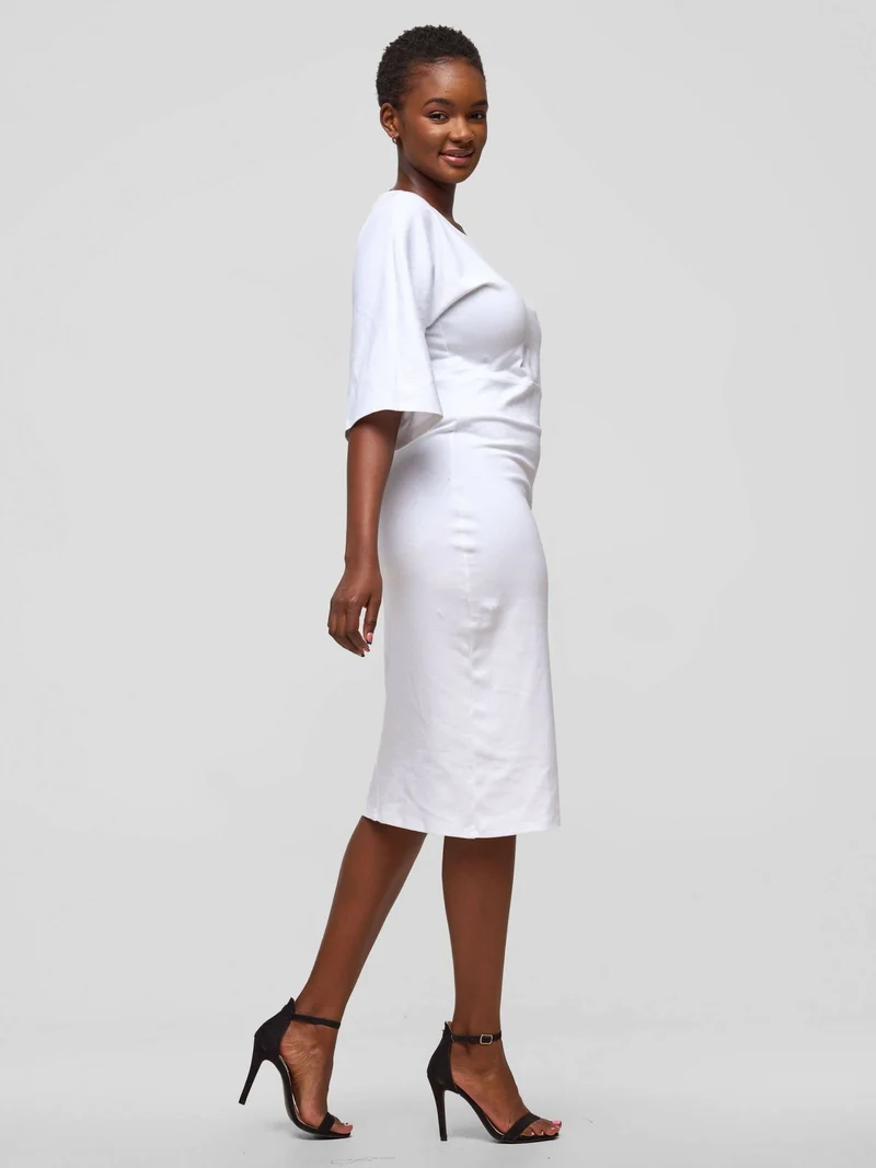 Timyt Urban Wear Sleek Snowfall Dress - White