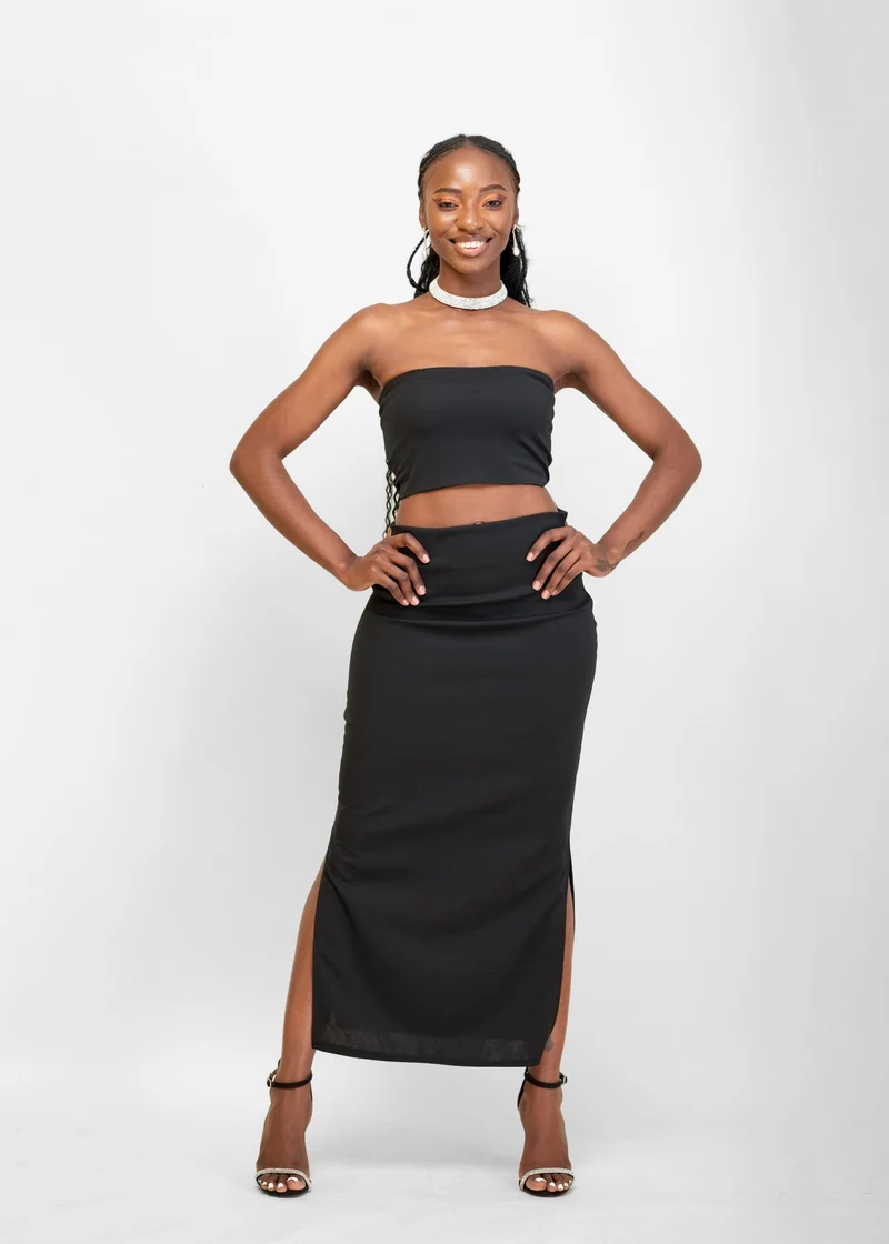Da'Joy Fashions Gritzy Skirt Set - Black