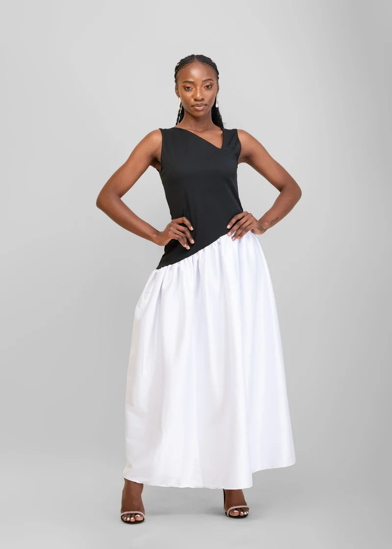 Da'Joy Fashions Moonlight Dress - Black / White