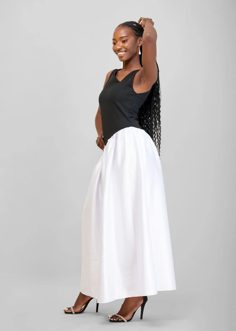 Da'Joy Fashions Moonlight Dress - Black / White