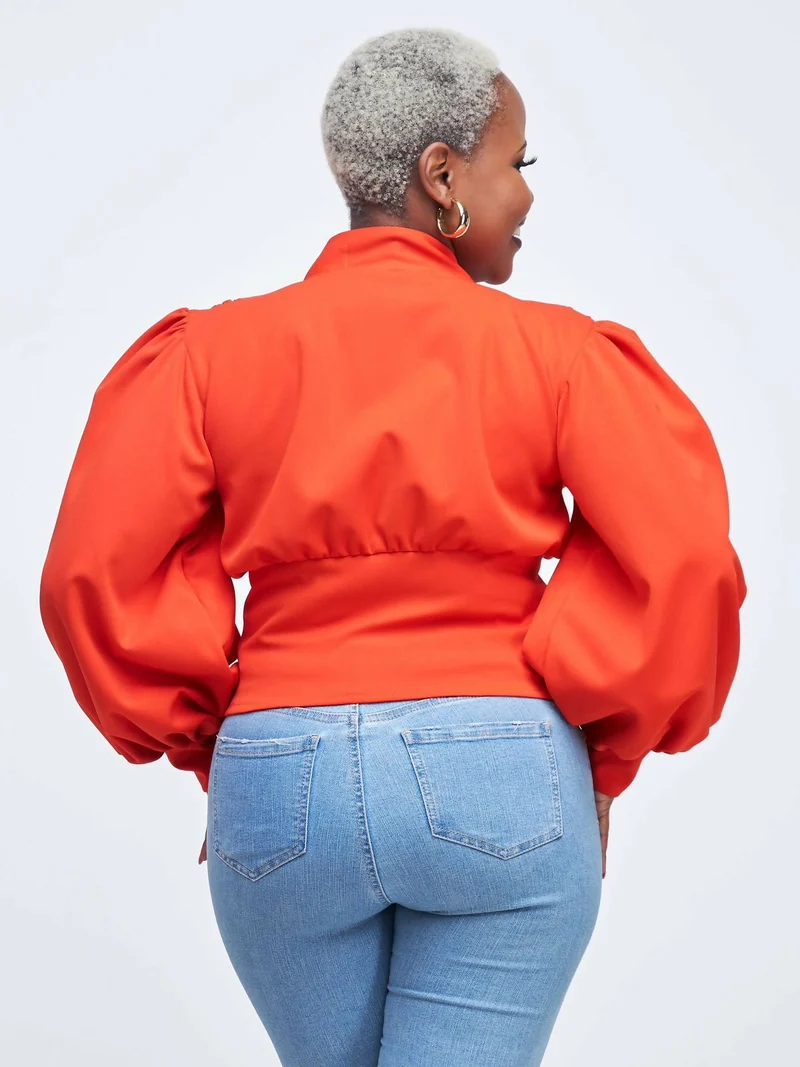 Merli Africa Lantern Top - Orange