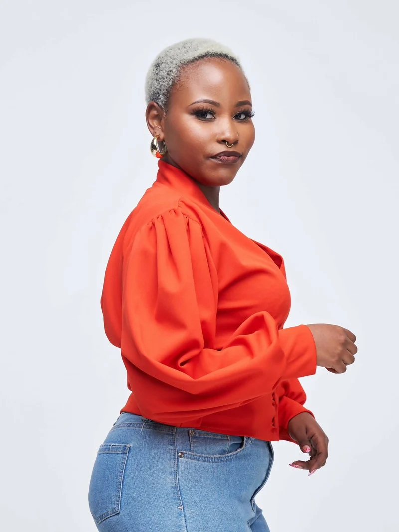 Merli Africa Lantern Top - Orange