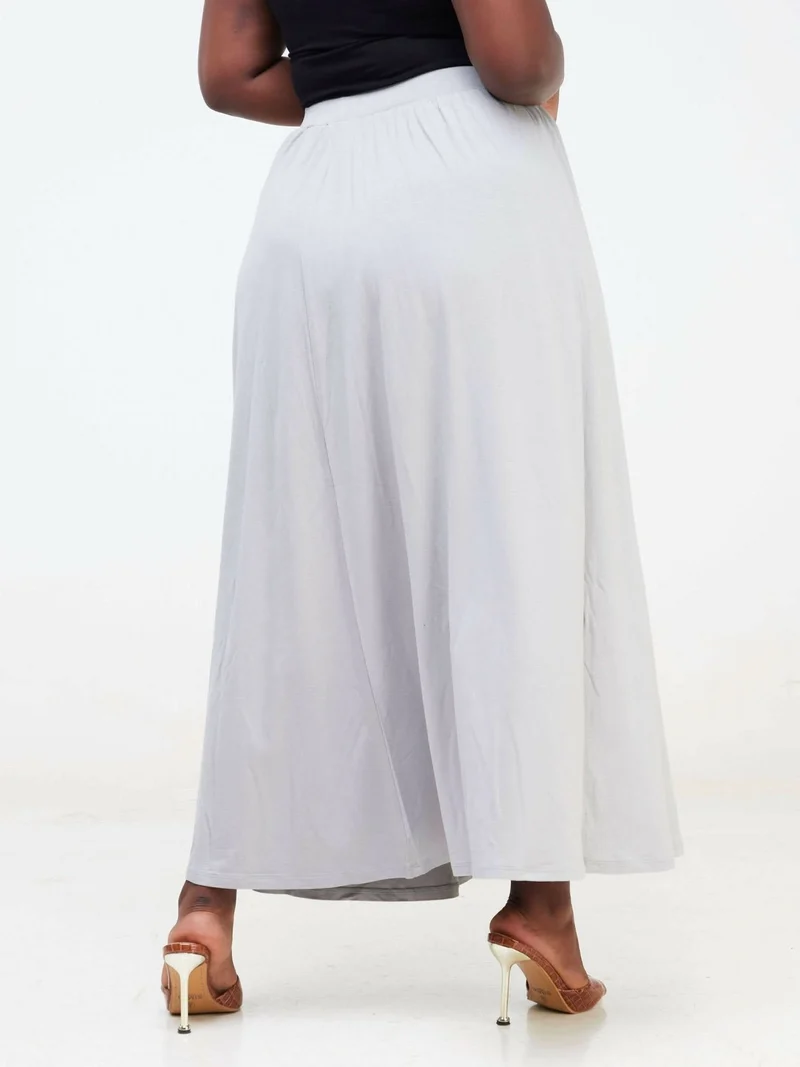 Hessed Maxi Wide Skirt - Grey