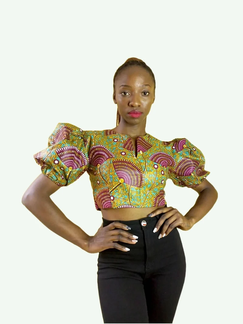 Da'joy Fashions Davina Ankara Top - Brown