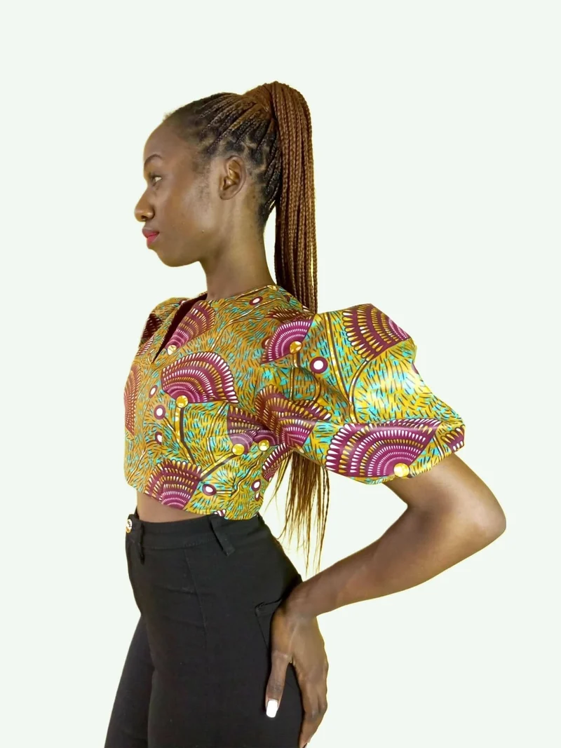 Da'joy Fashions Davina Ankara Top - Brown