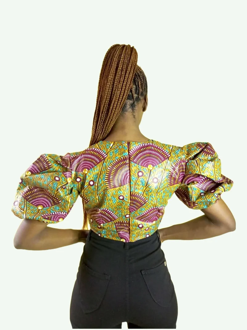 Da'joy Fashions Davina Ankara Top - Brown