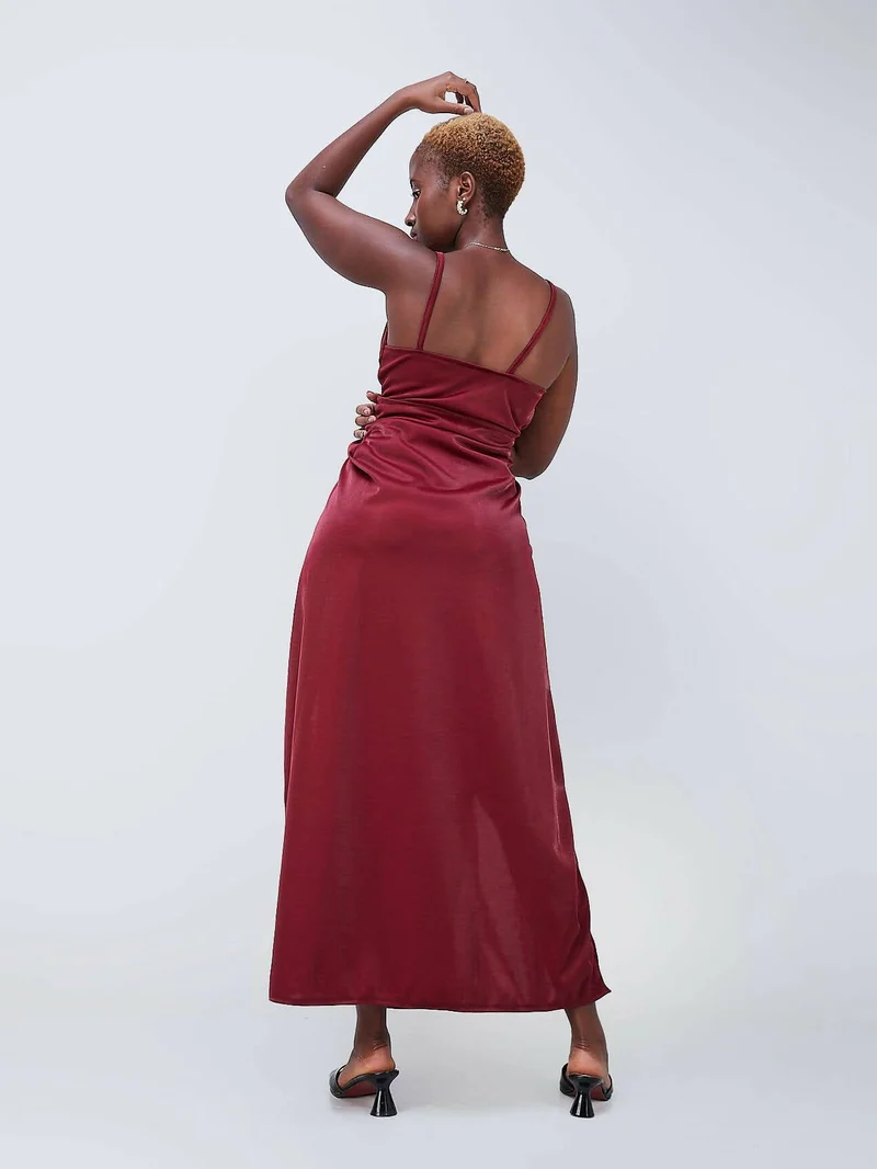 Da'joy Fashions Bond Girl Maxi Dress - Maroon
