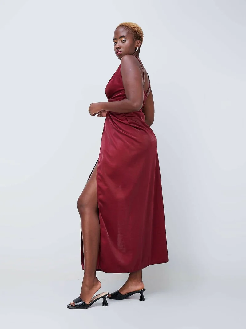 Da'joy Fashions Bond Girl Maxi Dress - Maroon