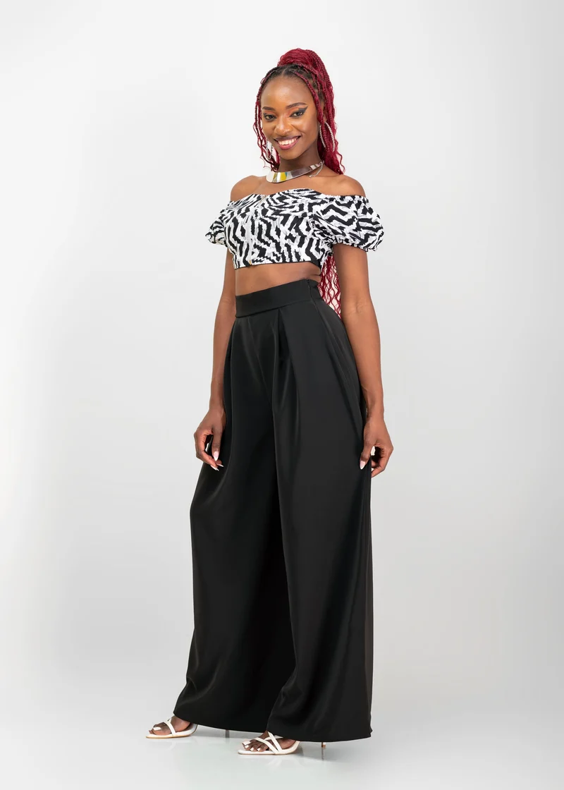 Da'Joy Fashions Pavo Pant Set - Black / White