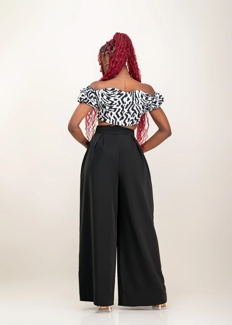 Da'Joy Fashions Pavo Pant Set - Black / White