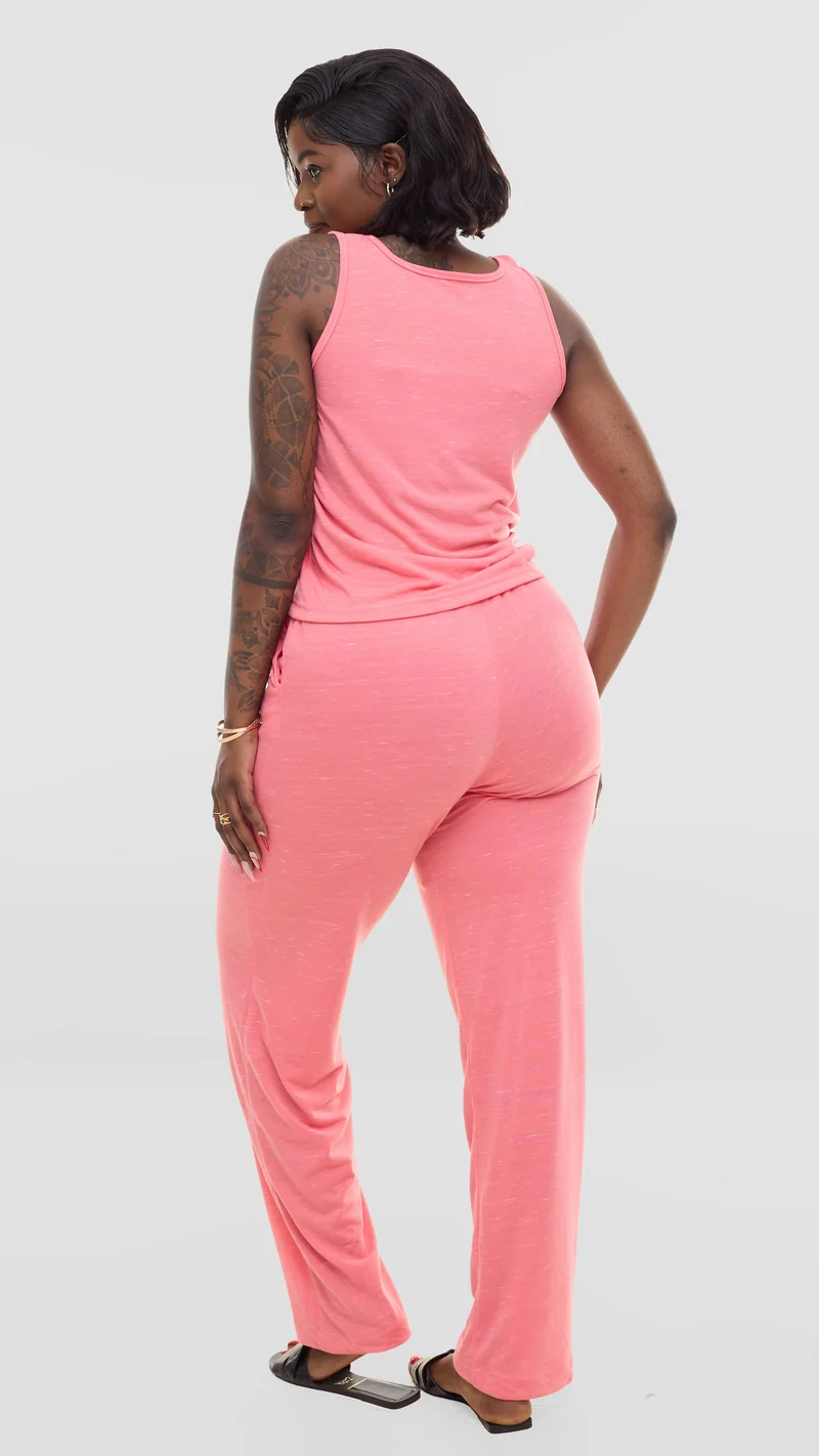 Inroses Azure Elegance Lounge Wear -Two Pieces Set - Blush Pink
