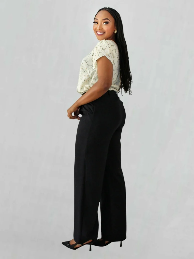 The Fashion Frenzy Floral Blouse Top - Cream