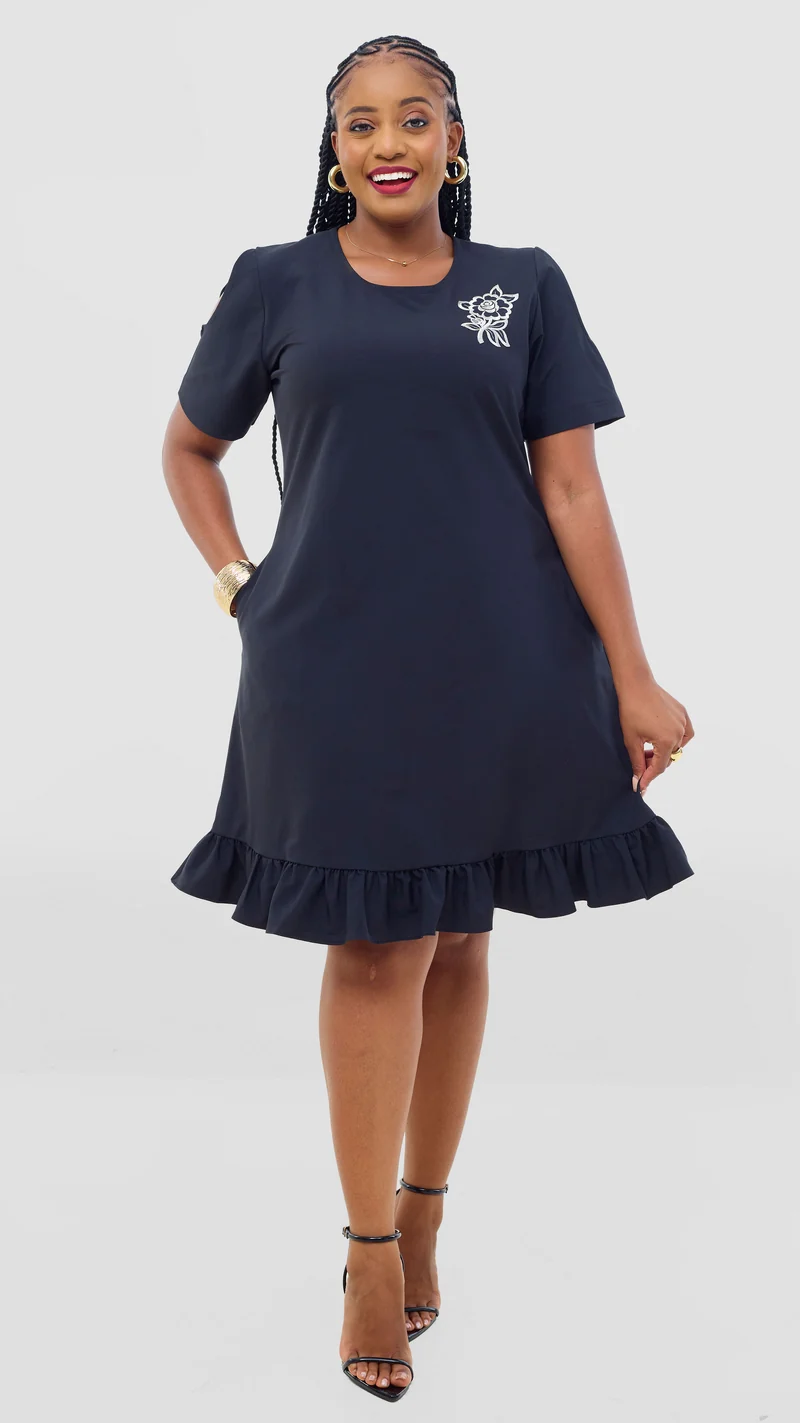 Mariste Zale Shift Dress - Black