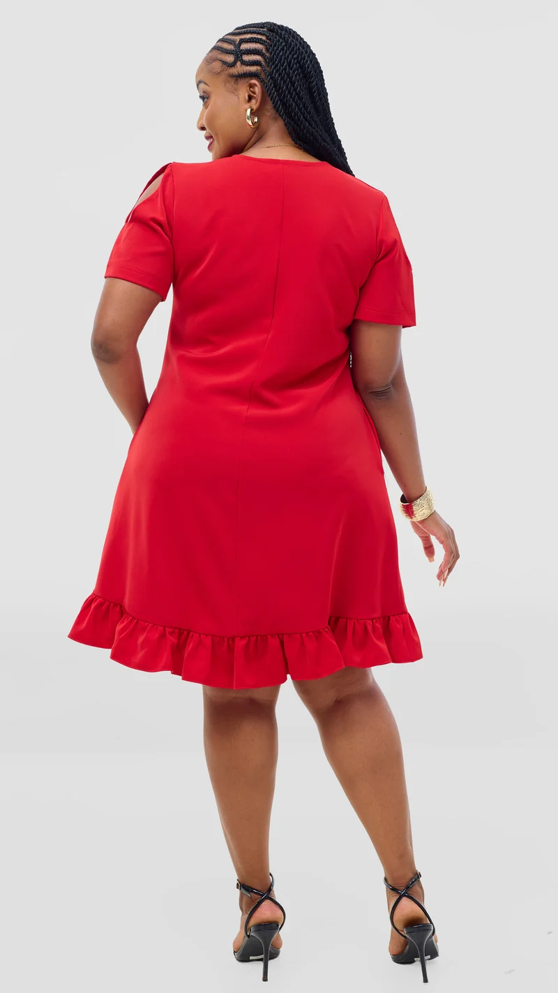 Mariste Zale Shift Dress - Red