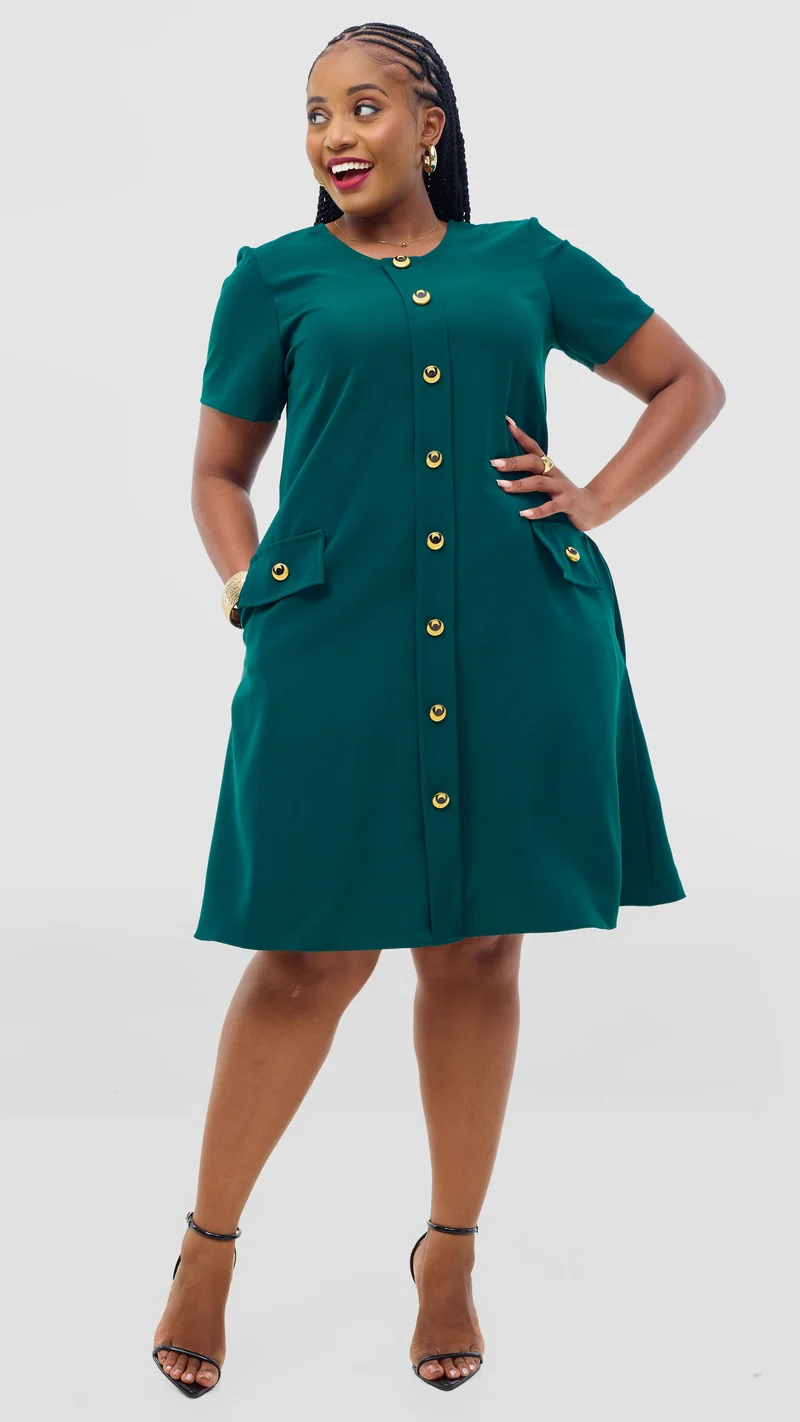 Mariste Jay Shift Dress - Emerald