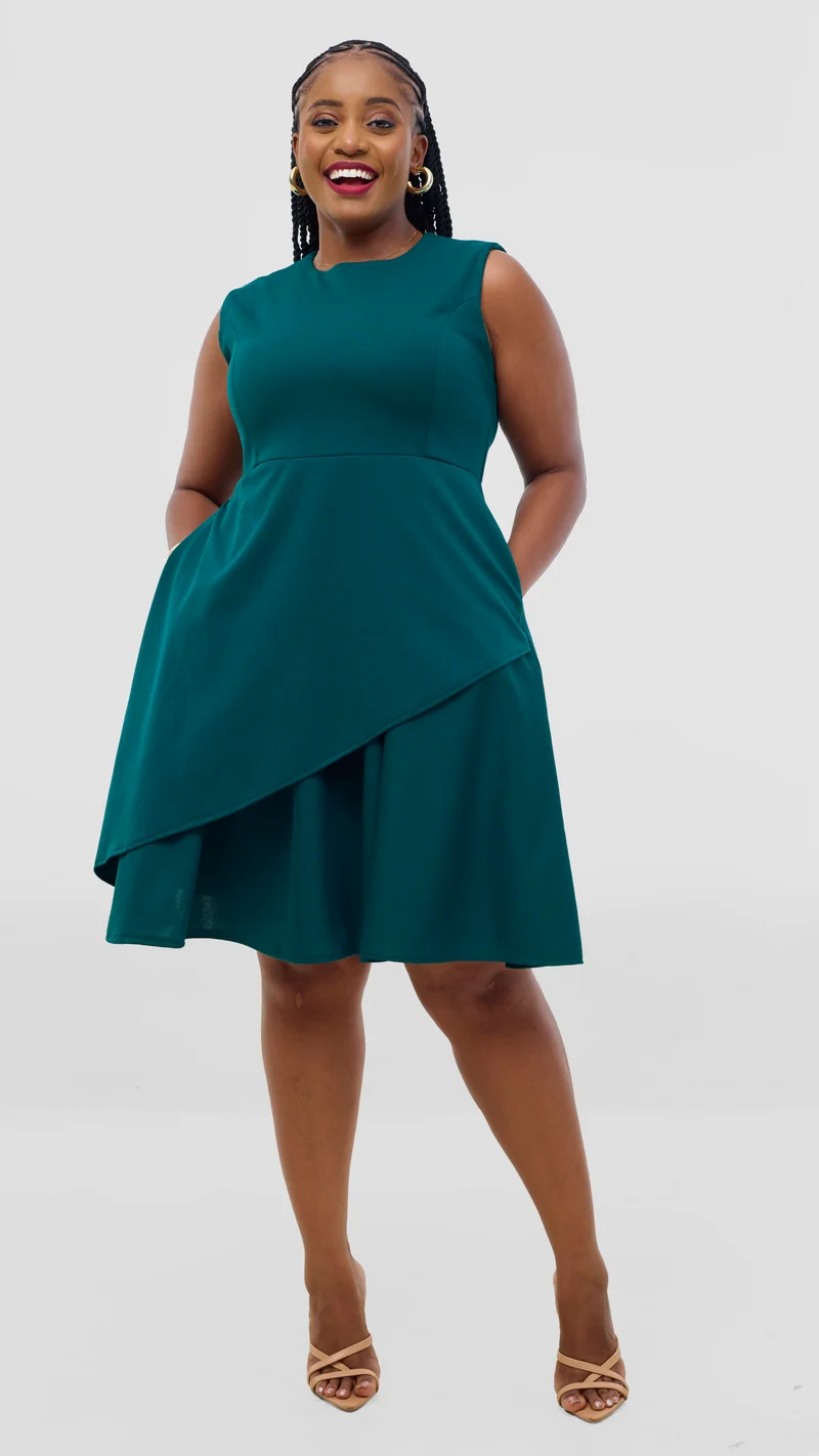 Silk House Collection Curvy Plus Size Brielle Dress - Green
