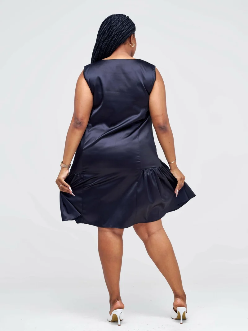 Lizola Vera Silk Shirt Dress - Black